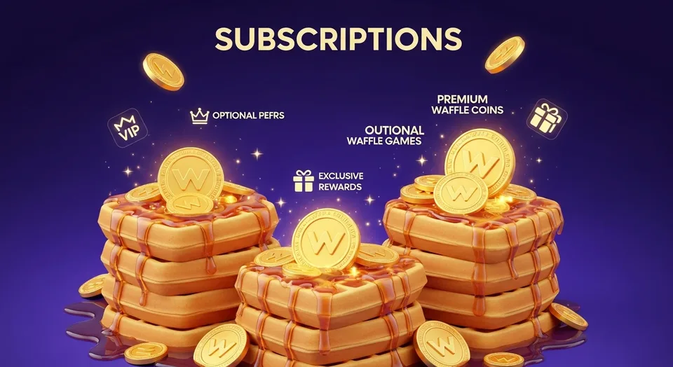 Waffle Social Casino subscriptions illustration